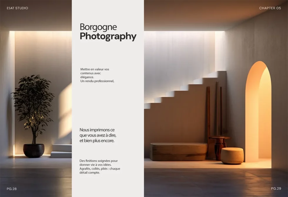 Impression de brochures, ESAT Les Saugeraies